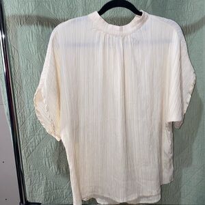 SHEIN Women’s Blouse, (Size S) Cream, Dressy, Office, Good Condition, Used.